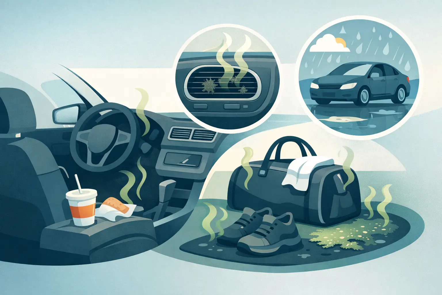 Varför luktar bilen instängt? Vanliga orsaker